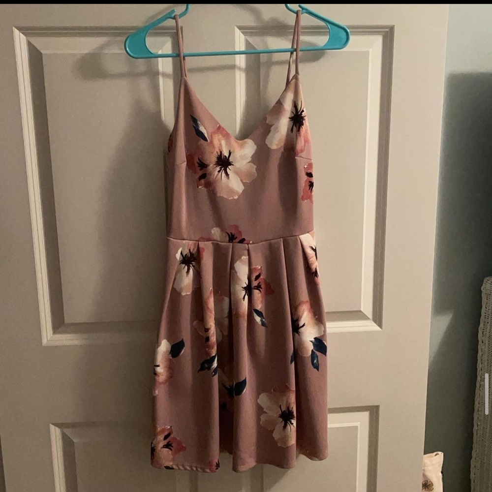 Pink flower dress